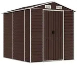 vidaXL Ger&auml;tehaus Braun 191x215x198 cm Verzinkter Stahl