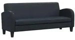 vidaXL 3-Sitzer-Sofa Kunstleder Schwarz