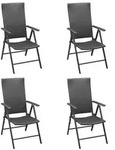 vidaXL Gartenst&uuml;hle 4 Stk. Poly Rattan Schwarz