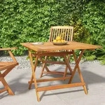 vidaXL Gartentisch Klappbar 90x90x75 cm Massivholz Akazie