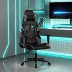 vidaXL Gaming-Stuhl Schwarz und Grau Kunstleder