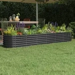 vidaXL Hochbeet Pulverbeschichteter Stahl 260x40x36 cm Anthrazit