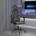 vidaXL Gaming-Stuhl Schwarz und Tarnfarben Kunstleder