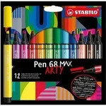 Fasermaler Pen 68 Max Keilspitze Etui Arty VE=12 Stifte