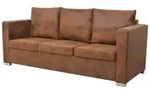 vidaXL Sofa 3-Sitzer 191x73x82 cm Wildleder-Optik