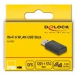 DeLOCK 12772, Kabellos, USB, WLAN, Wi-Fi 6 (802.11ax), 1775 Mbit/s, Schwarz