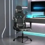 vidaXL Gaming-Stuhl Schwarz und Tarnfarben Kunstleder