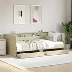 vidaXL Tagesbett mit Schubladen ohne Matratze Sonoma-Eiche 100x200 cm