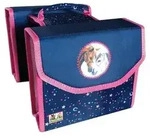 Bike Fashion Doppelpacktasche Pferdefreunde, 22 x 20 x 8 cm, Pferdemotiv, blau/pink
