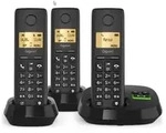 Gigaset PURE 100 AM Trio Schnurlostelefon-Set schwarz