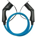 E-Auto-Ladekabel Mode 3, Typ 2 Stecker an Buchse, 3-phasig, 32 A, 22 kW, blau, 10m
