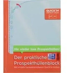 Prospekth&uuml;llenblock Economy Quick'In A4 PP 0,05mm glasklar blendfrei dokumentene.