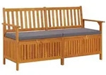 vidaXL Truhenbank mit Kissen 148 cm Massivholz Akazie