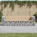 vidaXL Gartenbank aus Gabionen 244x71x65,5 cm Massivholz Kiefer vidaXL Gartenbank aus Gabionen 244x71x65,5 cm Massivholz Kiefer