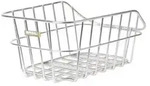 Basil 11188 Cento Hinterradkorb Aluminium 40x24x21cm, weitmaschig, silber