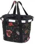 KLICKfix 0303FOL City-Tasche Reisenthel Bikebasket folklore, 35 x 28 x 26 cm, schwarz
