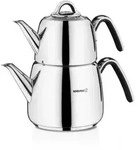 Korkmaz Vertex Teekannen-Set - 1,0L/2,0L - 18/10 Edelstahl, Induktionsgeeignet