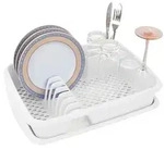 Novaliv Geschirrabtropfgestell mit Abtropfschale WEISS 40 x 30 cm &ndash;...