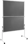 Moderationswand Economy Filz klappbar 150x120cm grau