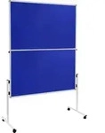 Moderationswand Economy Filz klappbar 150x120cm blau