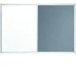 Kombitafel X-tra!Line Whiteboard/Filz 90x60cm grau