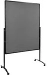 Moderationswand Premium Plus 120x150cm klappbar Filz grau