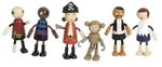 Small foot 12412 - Biegepuppen Piraten Figuren, 6er Set