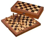 2622 - Schachkassette, Feld 40 mm, mit Randbeschriftung,Brettspiel aus Holz, 1-2