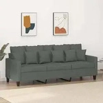 vidaXL 3-Sitzer-Sofa Dunkelgrau 180 cm Stoff