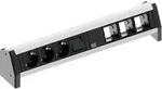 Bachmann 902.019 Steckdosenleiste mit Schalter Schwarz, Aluminium Schutzkontakt