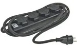 ChiliTec 22349 Gartensteckdosenleiste f&uuml;r Au&szlig;en, 4-fach IP44, 3m Zuleitung