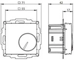 Eberle 191811554602 UTE 1015-RAL9016-G-55 Raumthermostat Unterputz Heizen 1St.