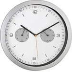 Mebus 52827 Funk Wanduhr 260 mm x 42 mm Silber