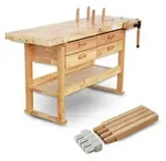 BAMATO Hobelbank WORK-1640 aus Massivholz