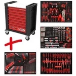 KS TOOLS Performanceplus Werkstattwagen-Satz P10 mit 241 Werkzeugen f&uuml;r 4 Schubladen