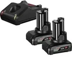 Bosch Akku-Starter-Set GBA 12 Volt / 2x 4,0 Ah + Schnellladeger&auml;t GAL 12V-40