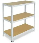 shelfplaza HOME 90x120x40 cm Schwerlastregal in wei&szlig; mit 3 B&ouml;den und 175 kg