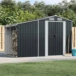 vidaXL Ger&auml;tehaus Anthrazit 277x192,5x179 cm Verzinkter Stahl