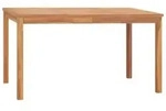 vidaXL Garten-Esstisch 140x80x77 cm Massivholz Teak