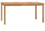 vidaXL Garten-Esstisch 160x80x77 cm Massivholz Teak