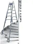 Iller Treppenhausleiter Multilift Aluminium blank 2x7 Sprossen