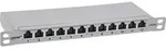 InLine&reg; 10 Patchfeld Cat.6A 0,5HE 12-fach, lichtgrau, RAL7035, mit Staubschutz