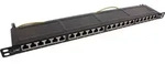 "INLINE - Patchfeld Cat.6A 24-fach 19"" 0,5HE schwarz RAL9005"