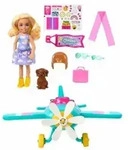 Barbie Chelsea Flugzeug Puppe Pilotenpuppe Flugzeug H&uuml;ndchen Zubeh&ouml;r 3+ HTK38