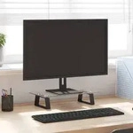vidaXL Monitorst&auml;nder Schwarz 40x20x8 cm Hartglas und Metall
