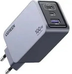 Ugreen 100W GaN Tech Nexode Pro Fast Wall Charger, 1x USB-A & 2x USB-C Space Grey