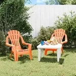 vidaXL Kinder-Gartenst&uuml;hle 2 Stk. Orange 37x34x44 cm PP Holzoptik