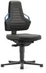 Arbeitsdrehstuhl Nexxit Gleiter Supertec-Gewebe schwarz Griff blau 450-600mm