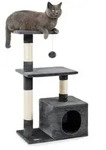 lionto Katzenkratzbaum, 85 cm kompakter Kratz- & Spielbaum mit H&ouml;hle, 2 Plateaus,