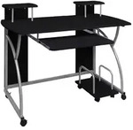 vidaXL Computertisch Schwarz 110x52x88,5 cm Holzwerkstoff